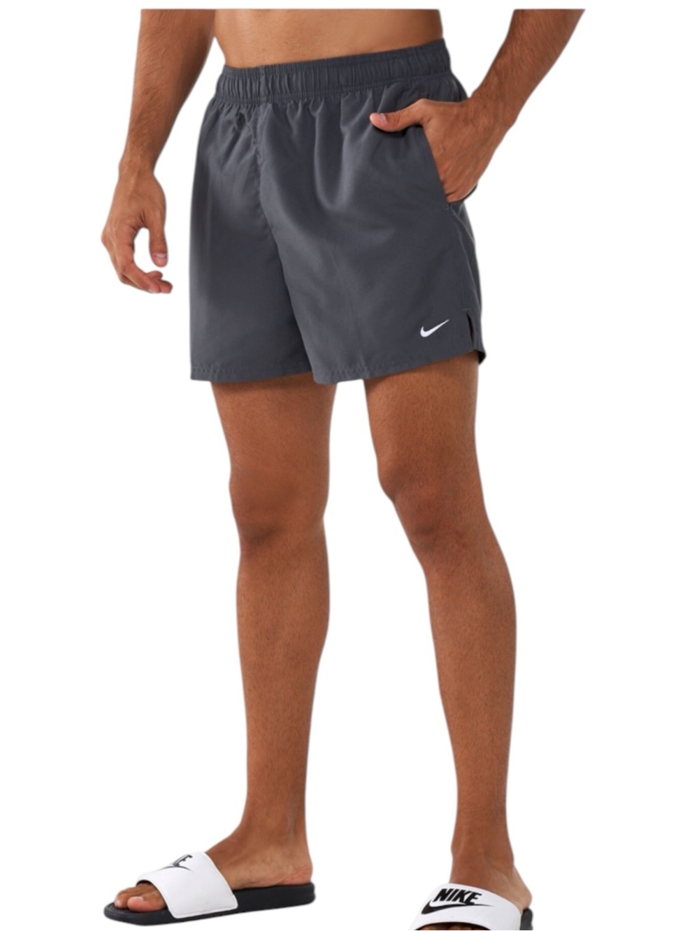Nike Essential Men's 5" Lap Volley Swim Shorts, Color Iron Gray, Size XL